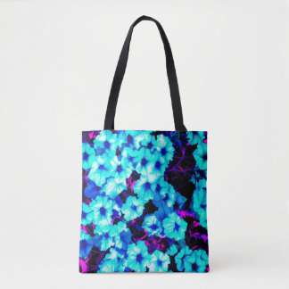 Bolso De Tela Petunias azul brillante