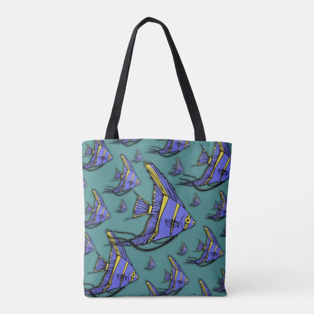 Bolso De Tela Pez ángel #2 (Reverso)