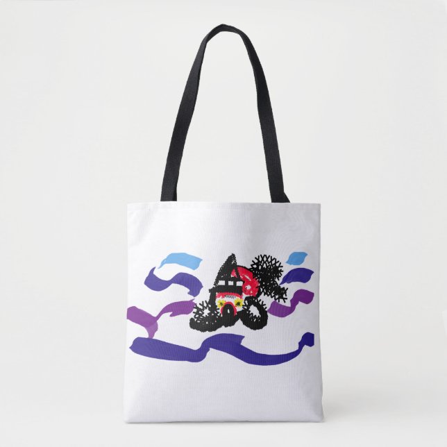 Bolso De Tela Pez koi alegría (Anverso)