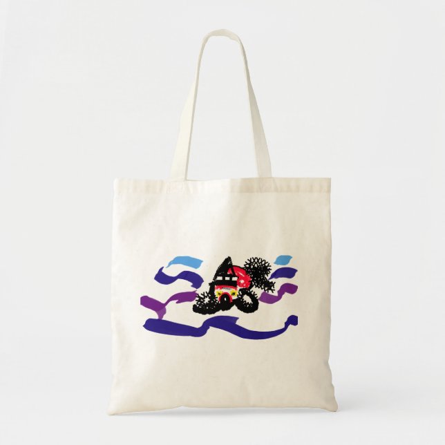 Bolso De Tela Pez koi alegría (Frente)