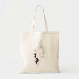 Bolso De Tela Pez koi negro y blanco
