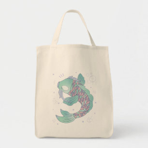 Bolso De Tela Pez Koi Pastel   Arte Popular Caprichoso Subacuáti
