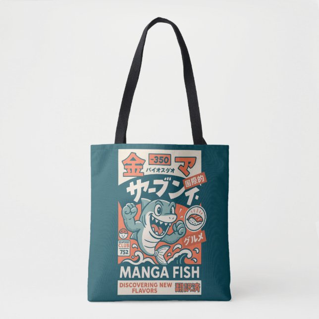 Bolso De Tela Pez Manga (Anverso)
