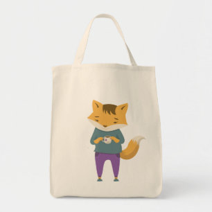 Bolso De Tela Pezón lindo con taza de té