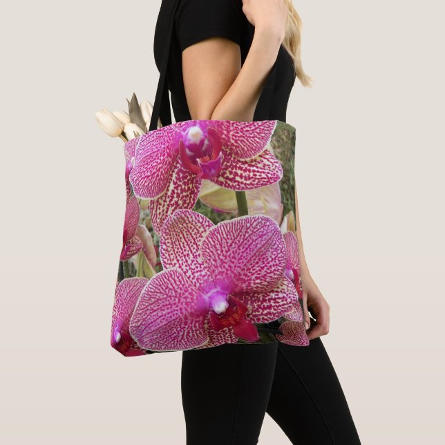 Bolso De Tela Phalaenopsis Específica Rosa Orquídea (Detalle)