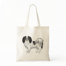 Phalène con detalles de tres colores pequeño perro