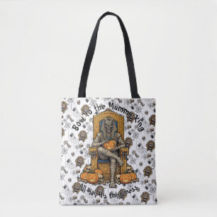 Bolso De Tela 🤍 Pharaoh Blanco Mummy Tote Bag 👑 🎃