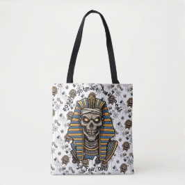Bolso De Tela 🤍 Pharaoh Blanco Mummy Tote Bag 👑 🎃