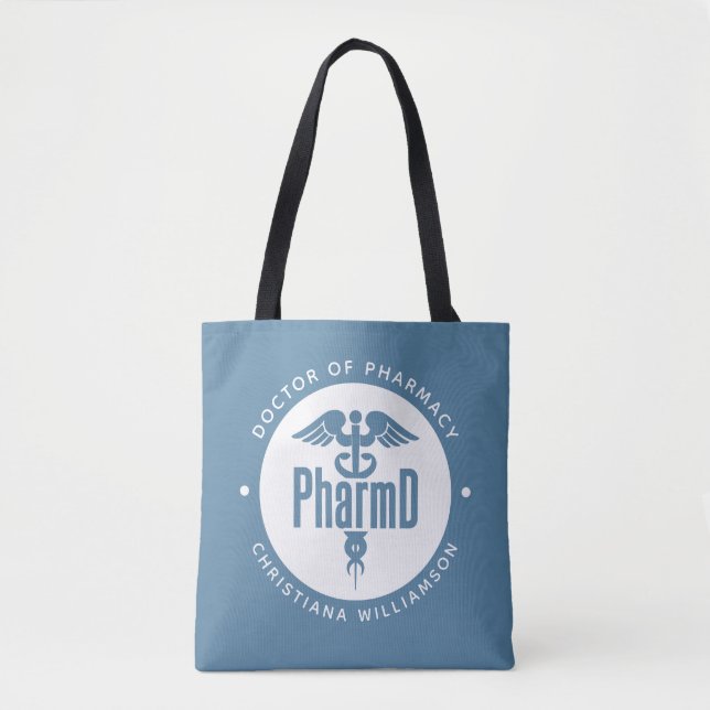 Bolso De Tela Pharm Médica de Farmacia Graduado Farmacéutico Far (Anverso)