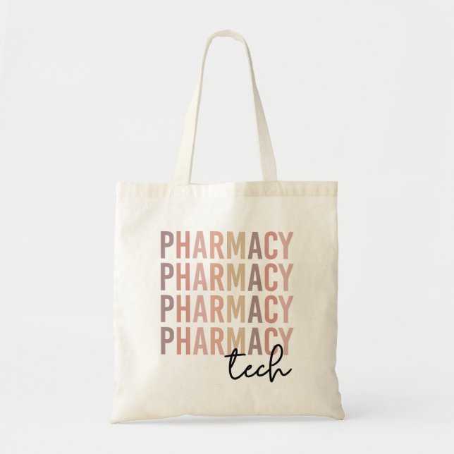 Bolso De Tela Pharmacy Tech | Técnico Farmacéutico (Frente)