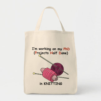 Bolso De Tela PhD que hace punto
