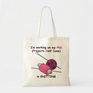 Bolso De Tela PhD que hace punto