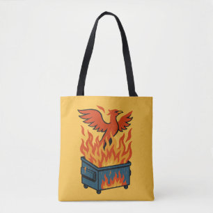 Bolso De Tela Phoenix saliendo del fuego de los basureros