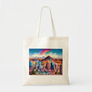 Bolso De Tela Phoenix Skyline Resumen de arte