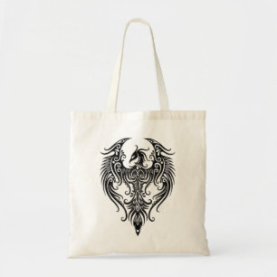 Bolso De Tela Phoenix tribal negra adornada