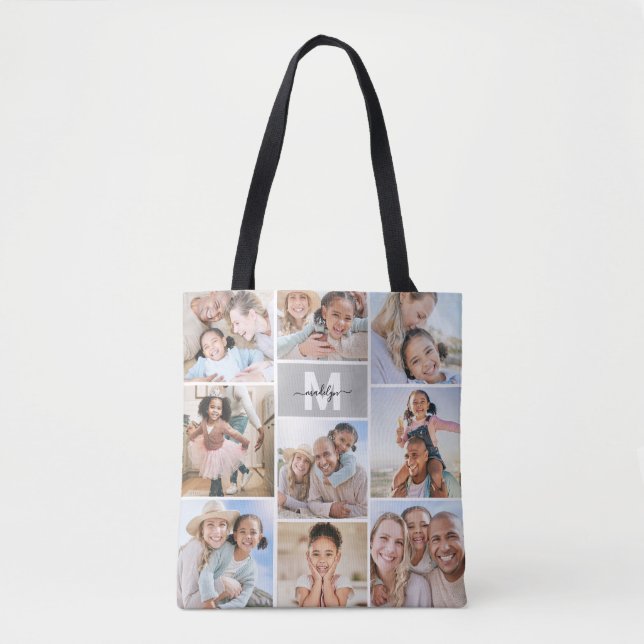 Bolso De Tela Photo Collage Monogram Picture (Anverso)