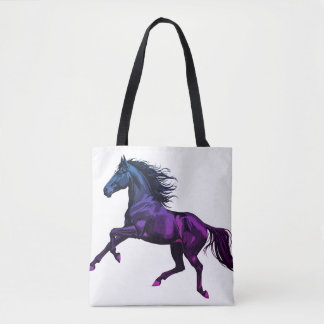 Bolso De Tela Photo of a Galloping Stallion on Reusable Grocery