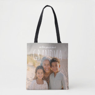 Bolso De Tela PhotoPop Personalizado Te Amamos Tanto Abuela