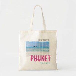 Bolso De Tela Phuket Thailand Vintage Beach Panorama Souvenir