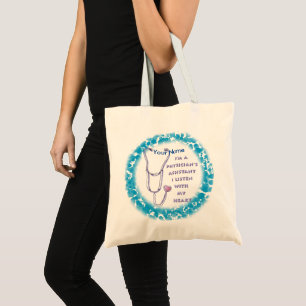 Bolso De Tela Physician Assistant Heart custom name tote bag