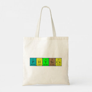 Bolso De Tela Physics nombre de tabla periódica tote bag