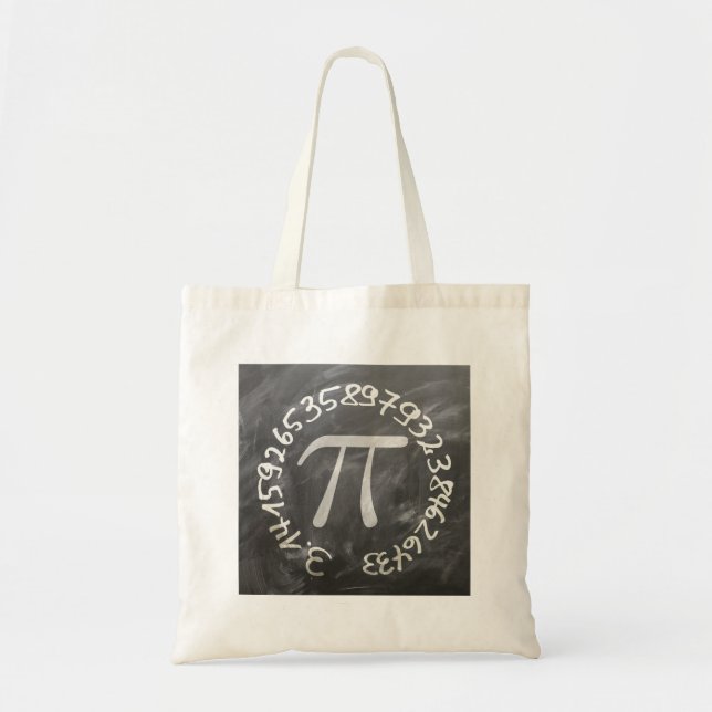 Bolso De Tela Pi Day PiDay Chalkboard Education (Frente)