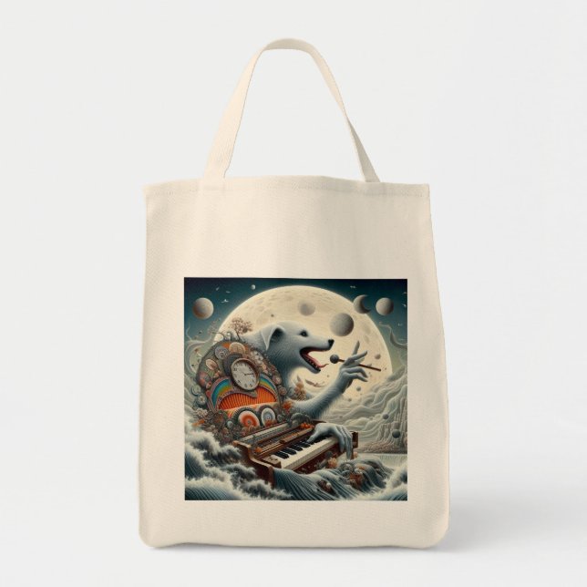 Bolso De Tela Pianista canis celestial (Frente)