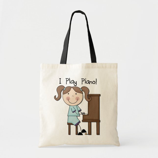 Bolso De Tela Piano - camisetas y regalos femeninos (Frente)