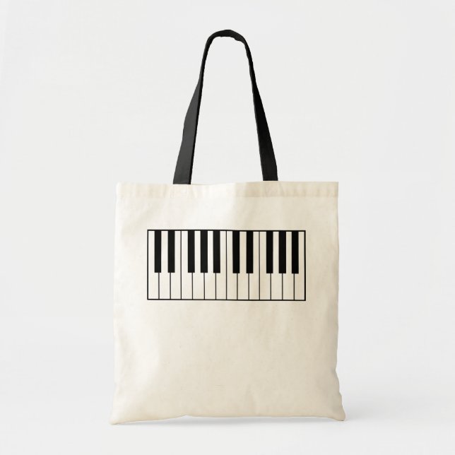 Bolso De Tela piano con temas musicales (Frente)