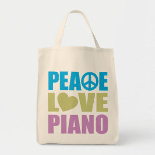 Bolso De Tela Piano del amor de la paz