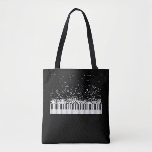 Bolso De Tela Piano Music Notes Instrucian músico pianista