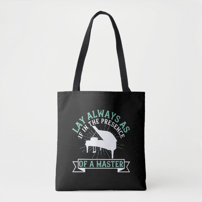 Bolso De Tela Piano - Si En Presencia De Un Maestro (Anverso)