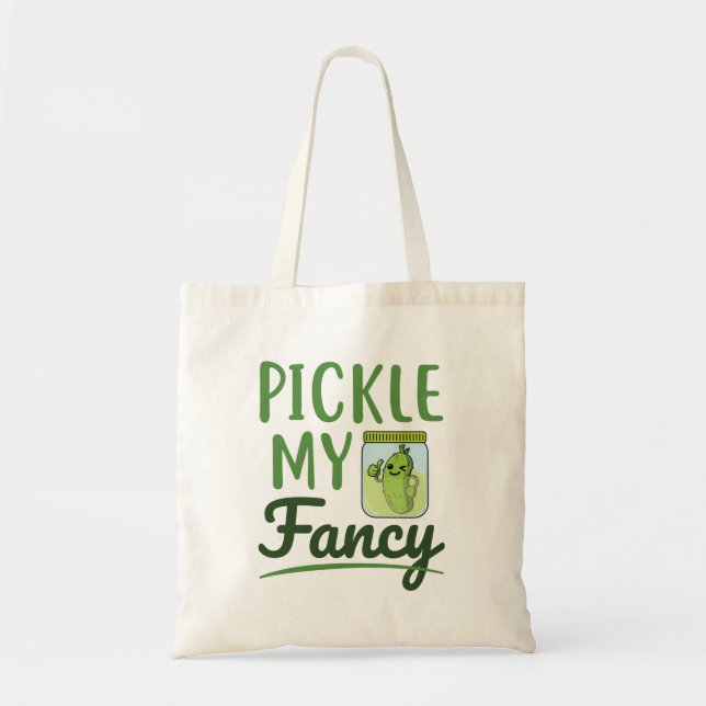 Bolso De Tela Pickle My Fancy Pickles Lover Cul Green Dill Jar (Frente)