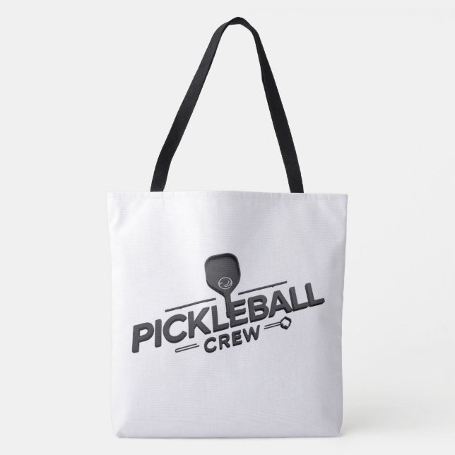 Bolso De Tela Pickleball Crew Tote Bag – Pickleball Player Shoul (Anverso)