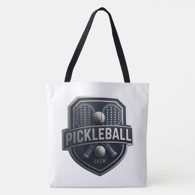Bolso De Tela Pickleball Crew Tote Bag – Pickleball Player Shoul (Anverso)