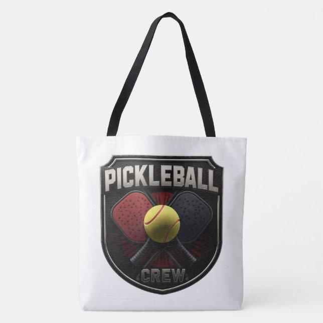 Bolso De Tela Pickleball Crew Tote Bag – Pickleball Player Shoul (Anverso)