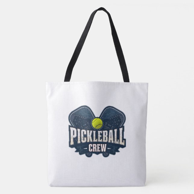 Bolso De Tela Pickleball Crew Tote Bag – Pickleball Player Shoul (Anverso)