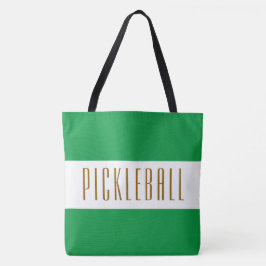 Bolso De Tela PICKLEBALL Divertido Deportivo Verde Brillante Ray