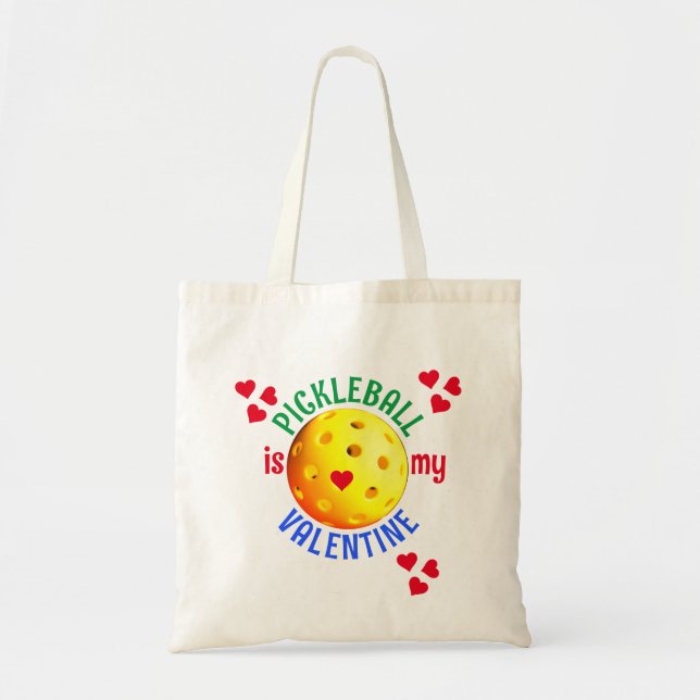 Bolso De Tela PICKLEBALL Es Mi Valentín (Frente)