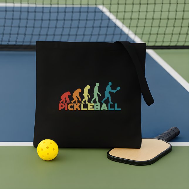 Bolso De Tela Pickleball Evolution Funny Custom Name or Text (Subido por el creador)