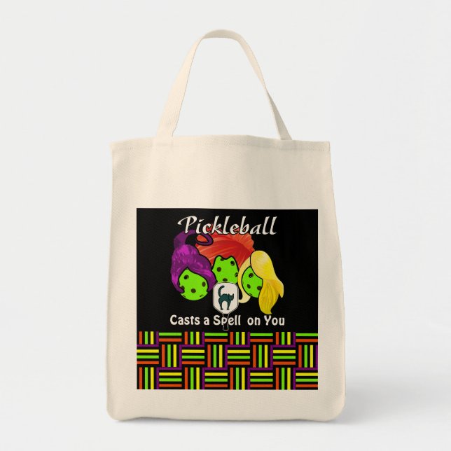 Bolso De Tela Pickleball Sister Witches Halloween (Frente)