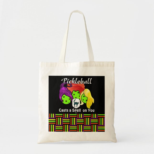 Bolso De Tela Pickleball Sister Witches Halloween (Frente)