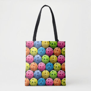 Bolso De Tela Pickleballs en fondo negro