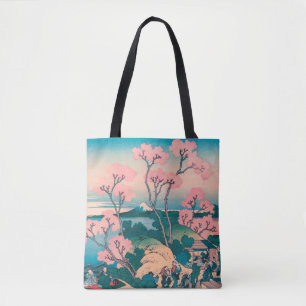 Bolso De Tela Picnic de primavera bajo las flores del árbol de 
