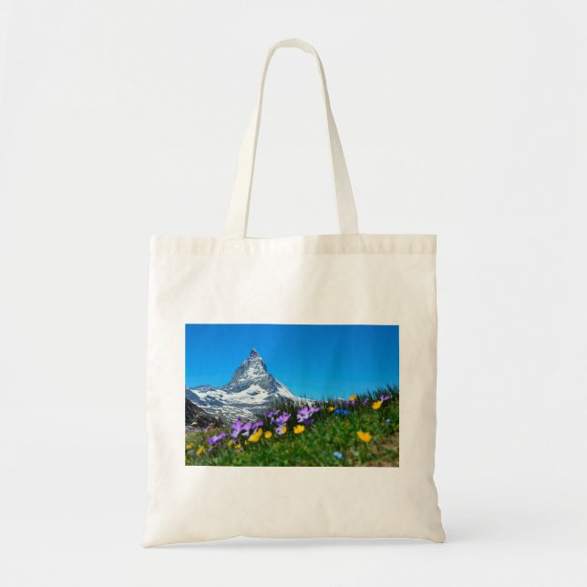 Bolso De Tela Pico de matterhorn en primavera (Frente)