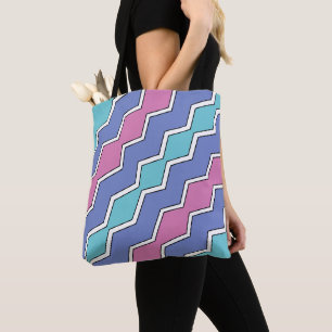 Bolso De Tela Picos Vibrantes ZigZag