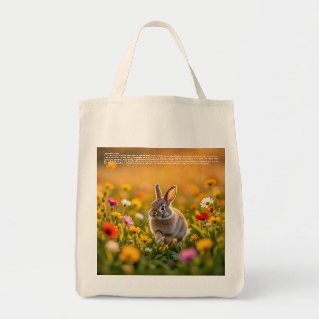 Bolso De Tela Pie de conejo afortunado  (Frente)