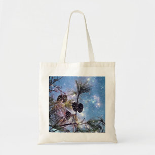 Bolso De Tela Pie de invierno bajo un cielo estrellado