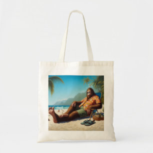 Bolso De Tela Pie grande en la playa