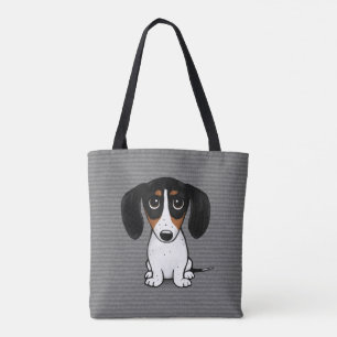 Bolso De Tela Piebald Dachshund Cute Cuppy Dog Tote Bag